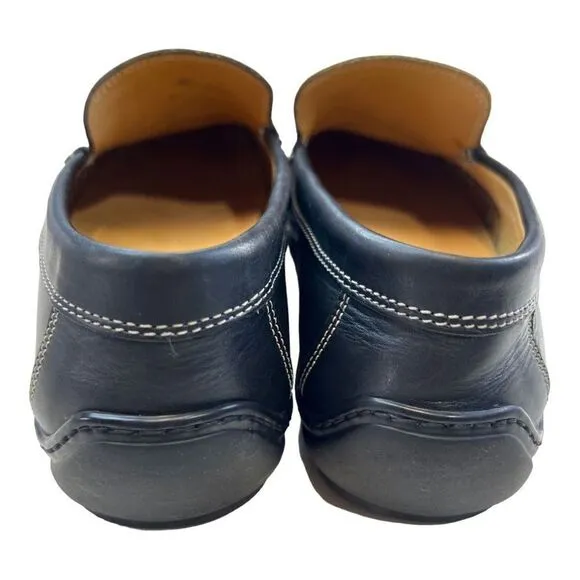 Donald J. Pliner Men's Slip On Leather Stitch Loafer Casual Shoes Black Size 8.5