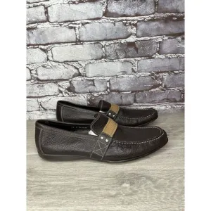 Donald J. Pliner Brown Leather Slip On Casual Driving Shoes Men’s Sz 11M US/44EU