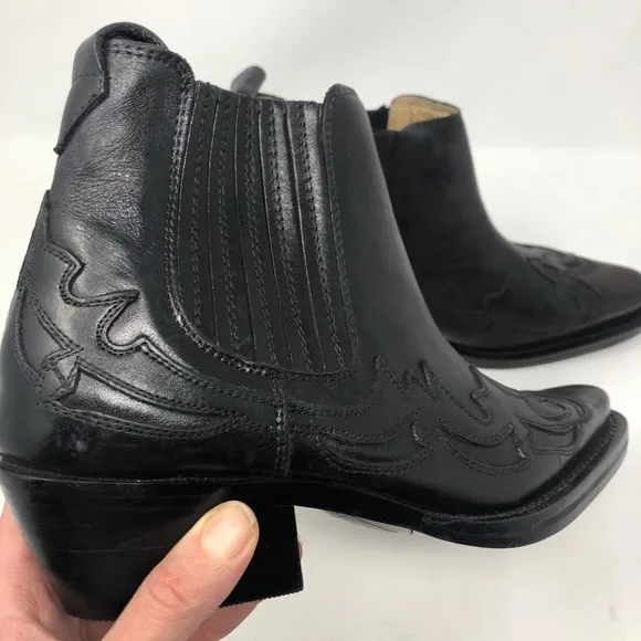 Donato Marrone Black Leather Ankle Boots Men’s 6.5