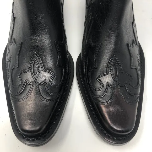 Donato Marrone Black Leather Ankle Boots Men’s 6.5