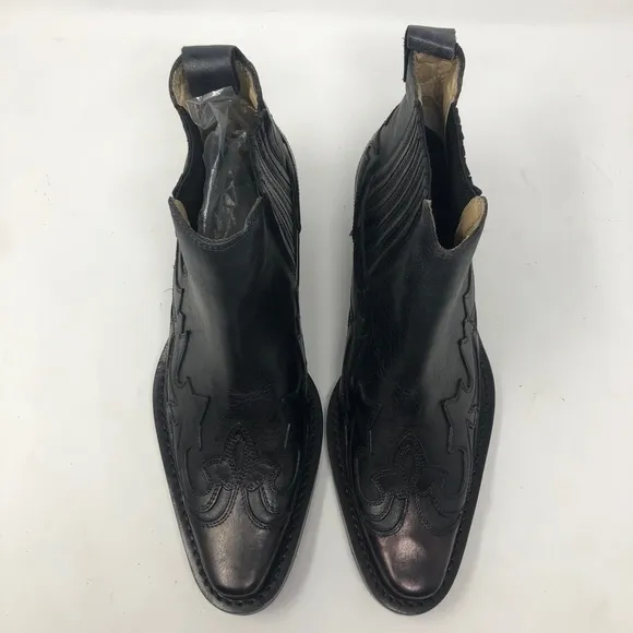 Donato Marrone Black Leather Ankle Boots Men’s 6.5