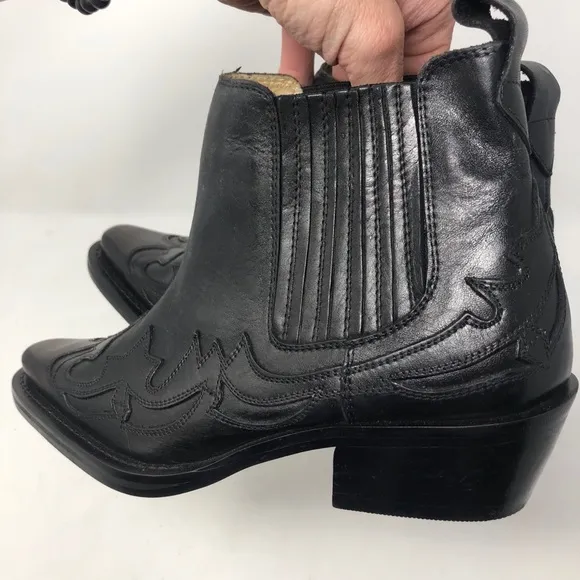 Donato Marrone Black Leather Ankle Boots Men’s 6.5