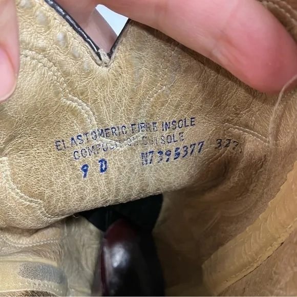 Double H leather cowboy boots men’s size 9