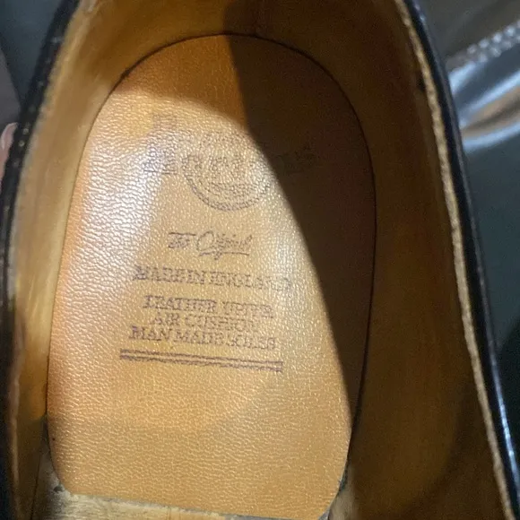 Dr. Marten Steel Toe men work shoes vintage men sz 8 made in England