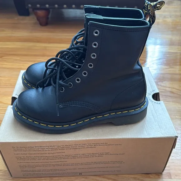 Dr. Martens 1460 Black Leather Boots Size 8 women’s