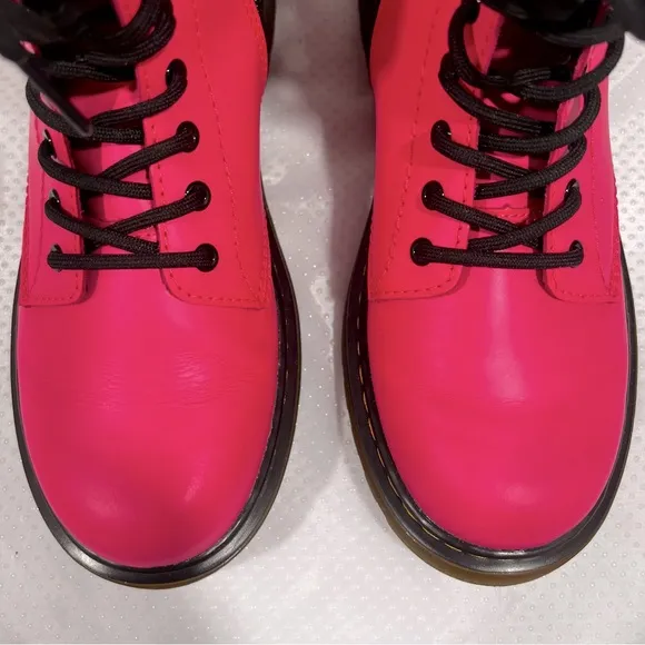 Dr. Martens 1460 J Sz 4 US Clash Pink Smooth Leather Boots