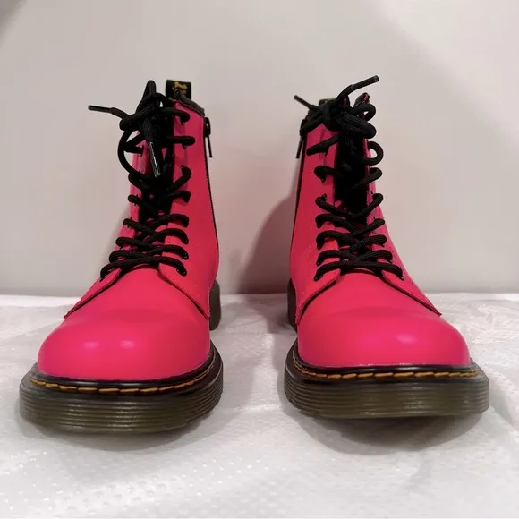 Dr. Martens 1460 J Sz 4 US Clash Pink Smooth Leather Boots