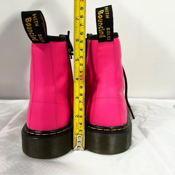 Dr. Martens 1460 J Sz 4 US Clash Pink Smooth Leather Boots