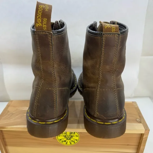 Dr. Martens 1460 Made in England Brown Leather Boots Women’s Size 10 US 8 UK