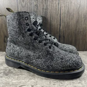 Dr Martens 1460 Pascal Black White Paint Splash 8-eyelet Boots Women’s 10