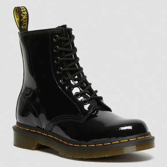 Dr. Martens 1460 Women's Black Patent Leather Boots size 6