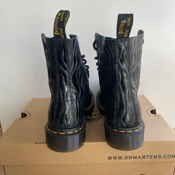 Dr. Martens 1460 Zebra Print Embossed Women Boots- W 6