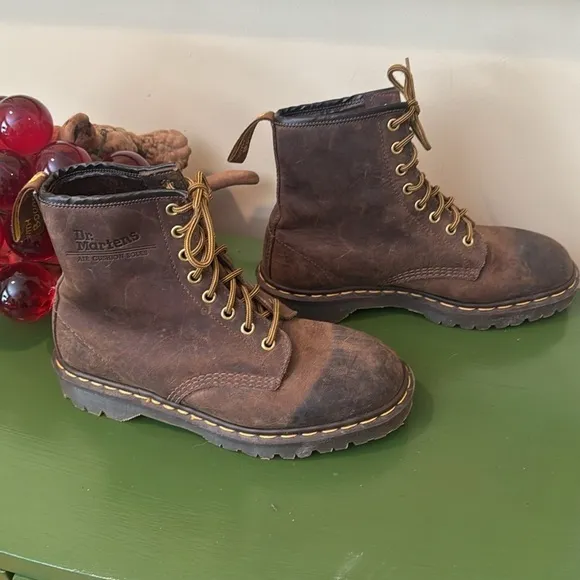 Dr Martens air wair brown boots Made in England