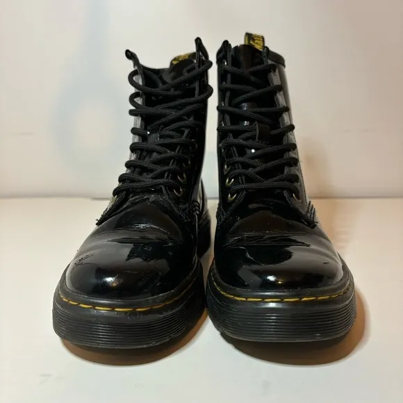 Dr. Martens AIRWAIR ZAVALA AW004 Leather Black Combat Boots SZ Men’s 4 Women’s 5