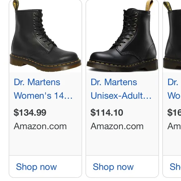 🆕Dr. Martens Black Leather Boots. Women’s 6.5