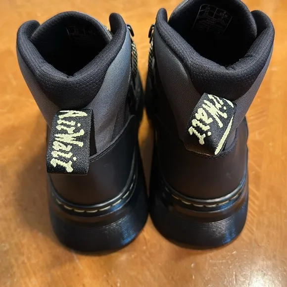 Dr Martens Boury Utility Combat Boots Black / Gray 8 Men’s / 9 Women’s NEW