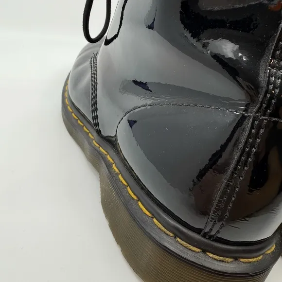 Dr. Martens Combat Boots Women 10 Black Patent Leather Docs Punk Grunge Urban