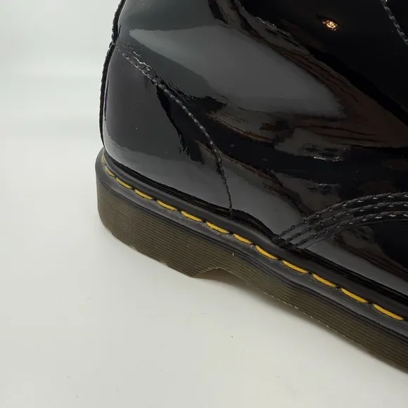 Dr. Martens Combat Boots Women 10 Black Patent Leather Docs Punk Grunge Urban
