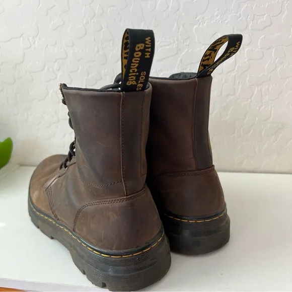 Dr. Martens Combs Brown Leather Boots Men’s