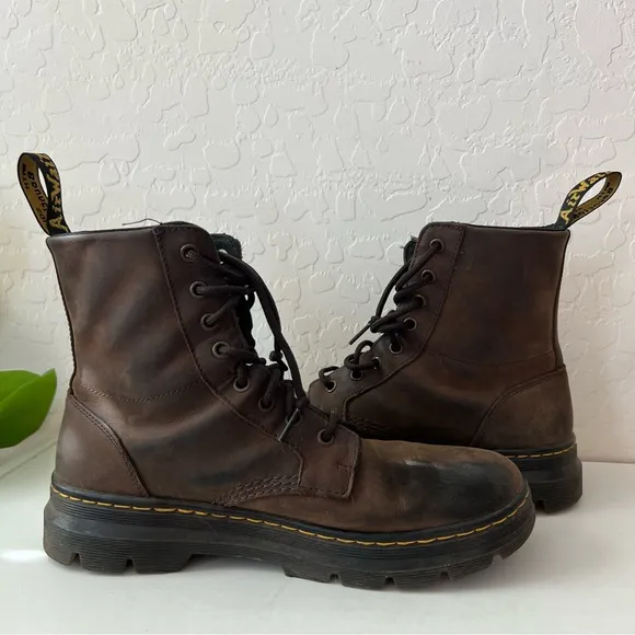 Dr. Martens Combs Brown Leather Boots Men’s