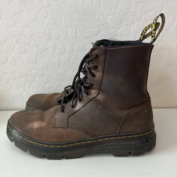 Dr. Martens Combs Brown Leather Boots Men’s
