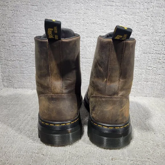 Dr. Martens Combs Mens Size 12 M Brown Crazy Horse Leather Combat Boot Shoes