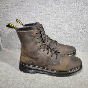 Dr. Martens Combs Mens Size 12 M Brown Crazy Horse Leather Combat Boot Shoes