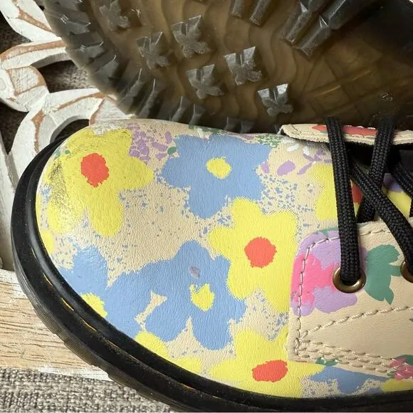 Dr. Martens Floral Combat Boots women’s 5