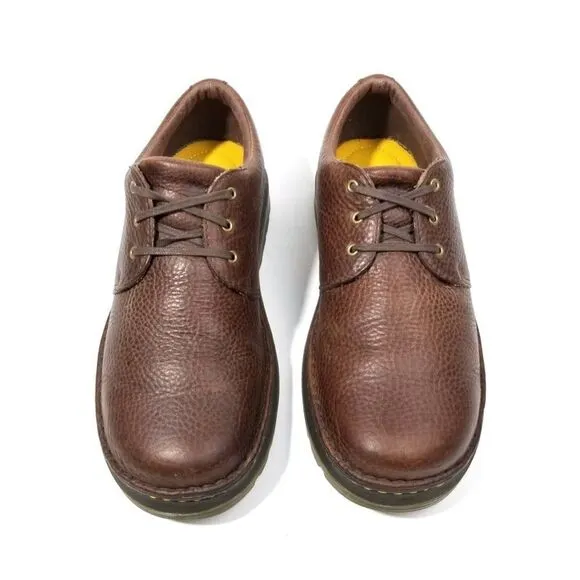 DR MARTENS Hazeldon Grizzley Leather 90s Gorpcore Hiking Shoes Mens 10 Brown Y2K