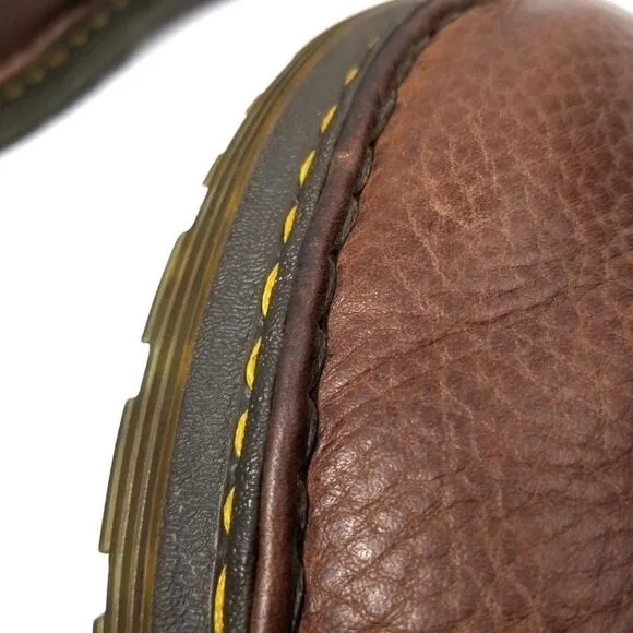 DR MARTENS Hazeldon Grizzley Leather 90s Gorpcore Hiking Shoes Mens 10 Brown Y2K
