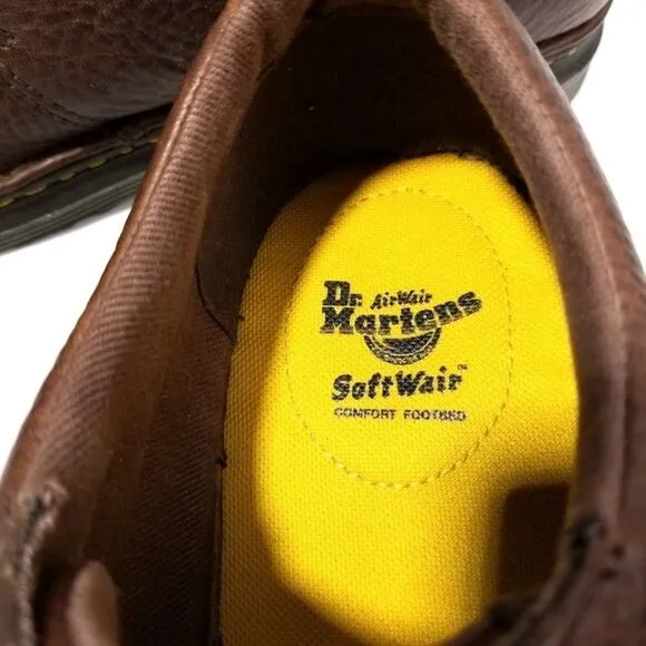 DR MARTENS Hazeldon Grizzley Leather 90s Gorpcore Hiking Shoes Mens 10 Brown Y2K
