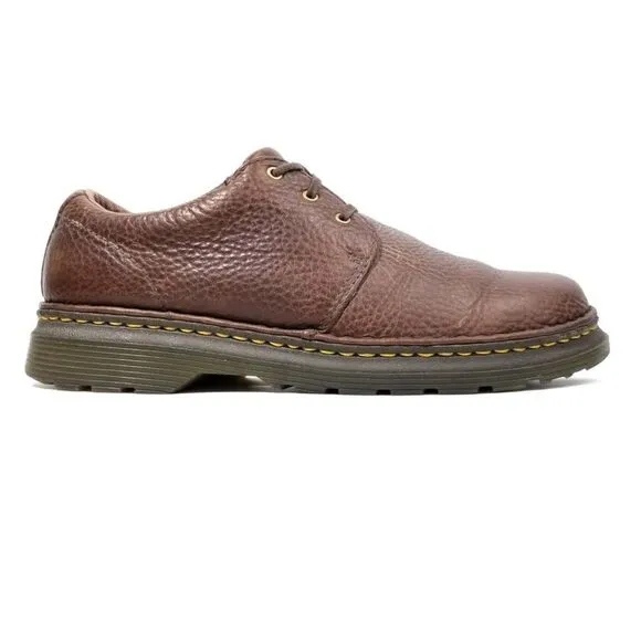 DR MARTENS Hazeldon Grizzley Leather 90s Gorpcore Hiking Shoes Mens 10 Brown Y2K
