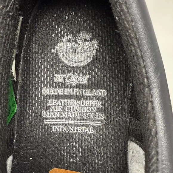Dr. Martens Industrial Steel Toe Shoe Mens 11 Black Leather Wingtip England Made