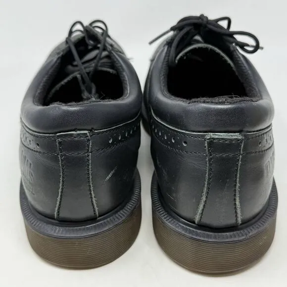 Dr. Martens Industrial Steel Toe Shoe Mens 11 Black Leather Wingtip England Made