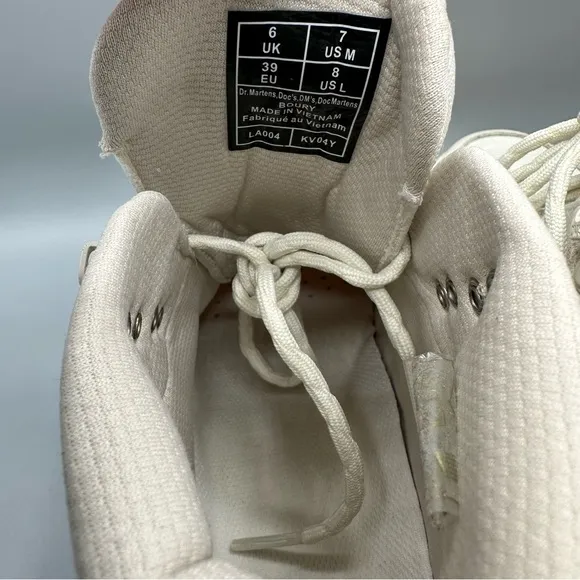 Dr. Martens Lace-Up Utility Off-white Boots