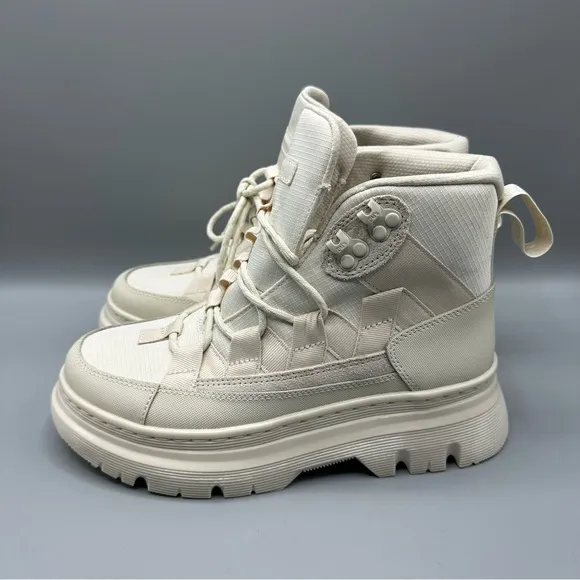 Dr. Martens Lace-Up Utility Off-white Boots