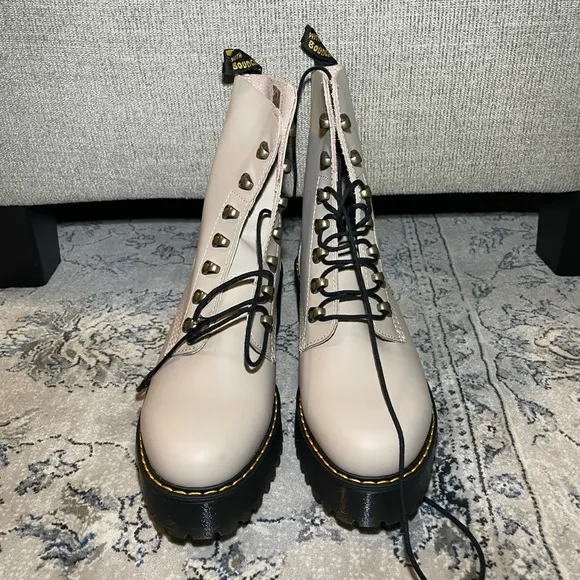DR. MARTENS Leona Temperley Leather Heeled Boots