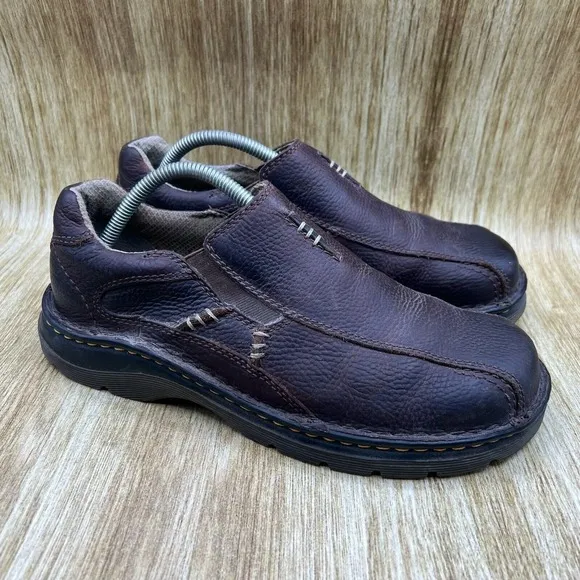 Dr.‎ Martens Mawgan Men's Size 9 Brown Leather Low Top Sneakers Shoes Casual