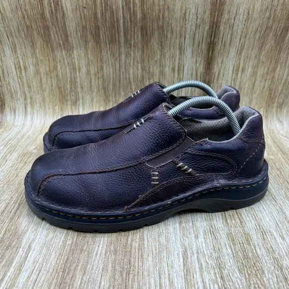 Dr.‎ Martens Mawgan Men's Size 9 Brown Leather Low Top Sneakers Shoes Casual