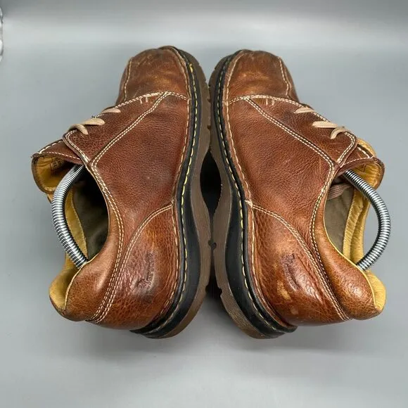 Dr. Martens Men's 11 Brown Leather Casual Oxfords Shoes Round Toe Lace Up