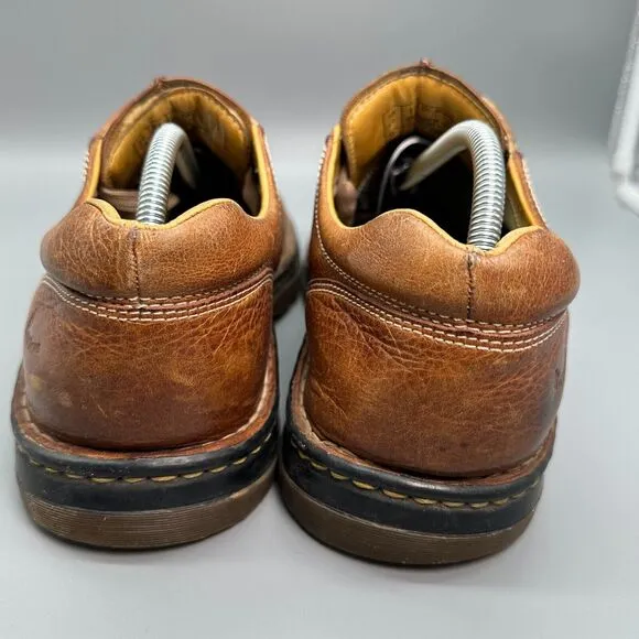 Dr. Martens Men's 11 Brown Leather Casual Oxfords Shoes Round Toe Lace Up