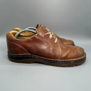 Dr. Martens Men's 11 Brown Leather Casual Oxfords Shoes Round Toe Lace Up