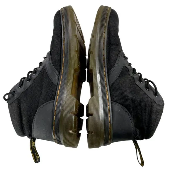 Dr. Martens Unisex Bonny Black Canvas Lace Up Ankle Boots Sz Men 10/Women 11