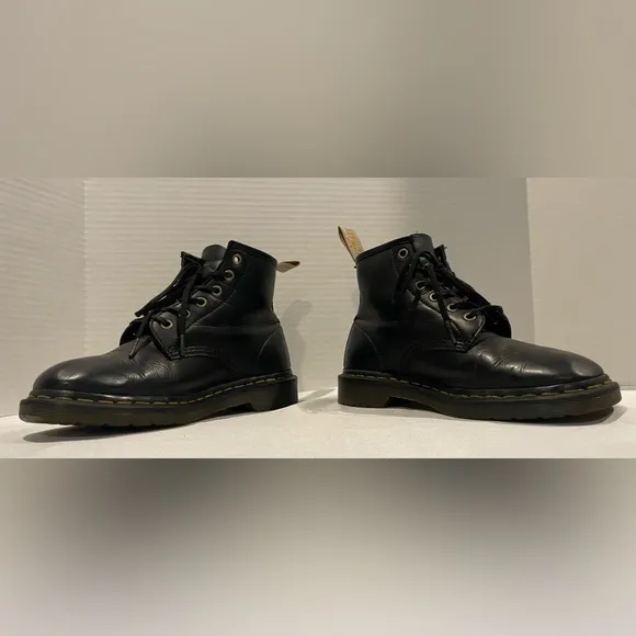 DR. MARTENS Vegan 1460 Black Leather Boot With Protective Covers Women’s 8