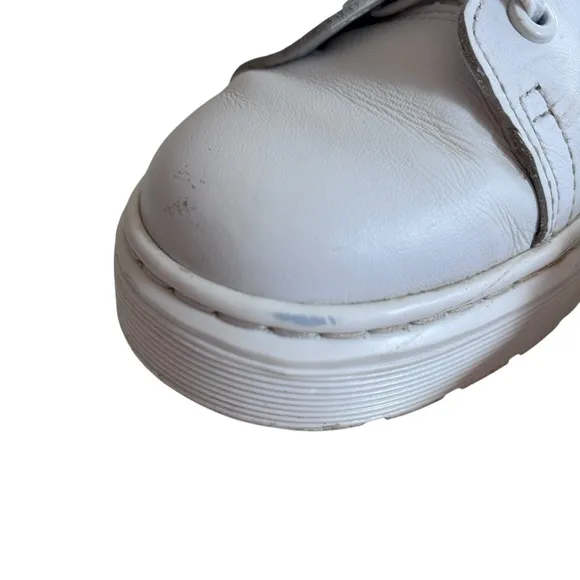 Dr. Martens White Leather Zaniel Boots Women’s Sz 9