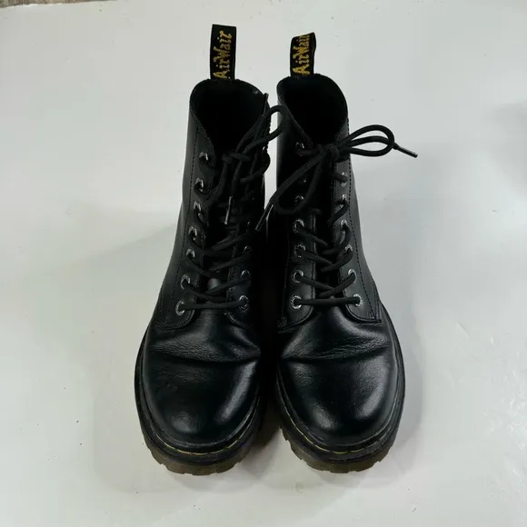 Dr. Martens Women’s Luana Black Leather Lace Up Boots Size 8