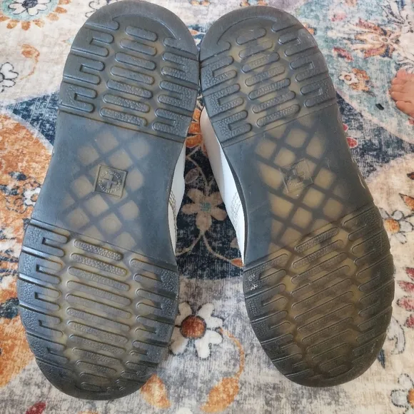 Dr. Martens Zavala White Combat Boots Size W8