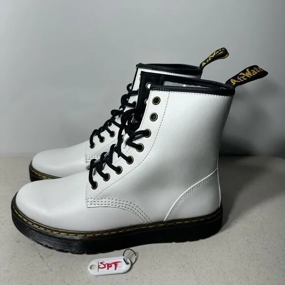 Dr. Martens Zavala Boots, White  Women’s 8/ Men’s 7. New Without Tags.