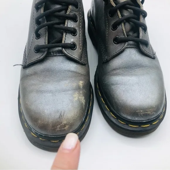 Dr. Martin women’s distressed Silver combat boots, size 7