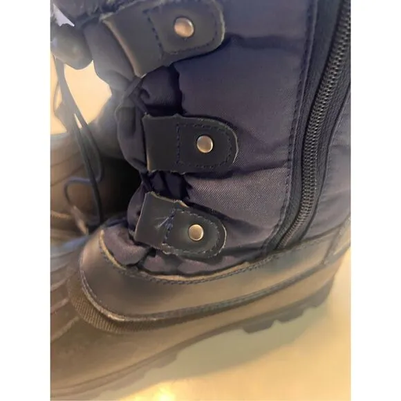 Dream Pairs Thinsulate Snow Boots Women's 6 Navy Blue Faux Fur Lined Warm Winter